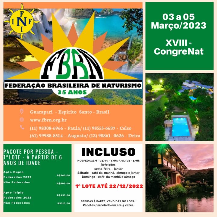 XVIII – Congrenat – Congresso Brasileiro de Naturismo