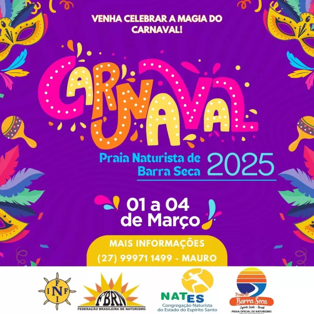 Carnaval – Praia Naturista de Barra Seca – 2025