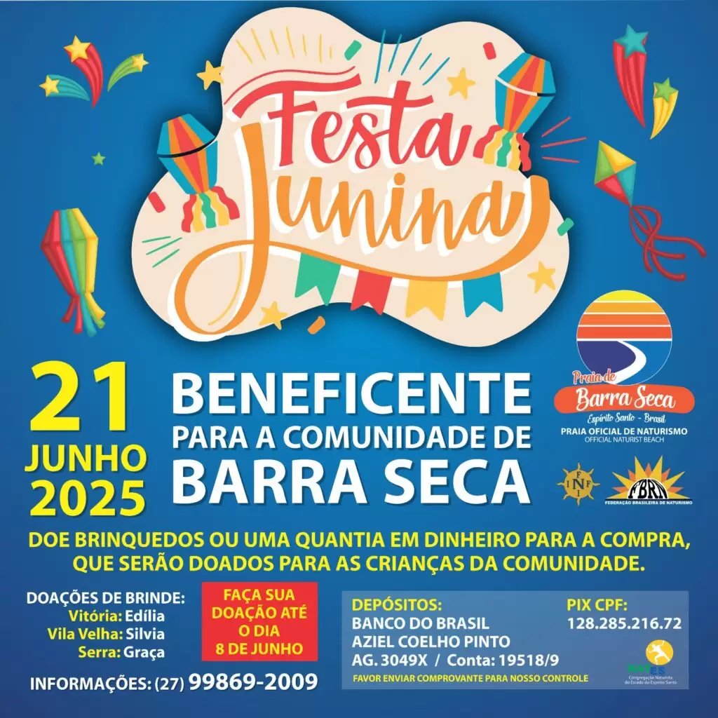Festa Junina – Praia Naturista de Barra Seca – 2025